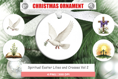 Easter Lilies Crosses Ornament Product Image 1