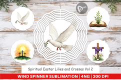 Easter Lilies Crosses Wind Spinner Product Image 1