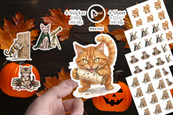 Spiteful Cat Dark Academia Sticker Product Image 1