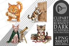 Spiteful Cat Dark Academia Sublimation Product Image 1
