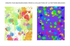 Splash - playful rainbow splatter brushes for procreate Product Image 4