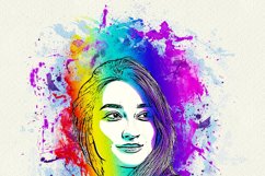 Portrait Watercolor Splash Art Product Image 7