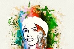Portrait Watercolor Splash Art Product Image 3