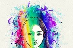 Portrait Watercolor Splash Art Product Image 6