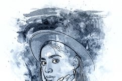 Portrait Watercolor Splash Art Product Image 14