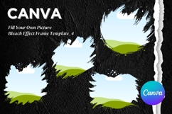 Paint Brush Canva Frame Template Bleach Effect Add Photo_4 Product Image 1