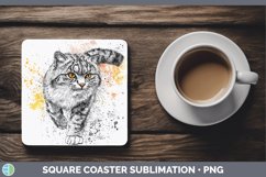 GorgeousSplash Wildcats Square Coaster design.