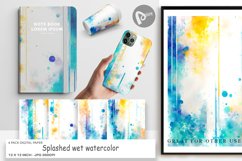 Digital Paper Splashed wet watercolor Product Image 1