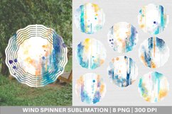 Splashed wet watercolor Wind Spinner | Sublimation Spinner D Product Image 1