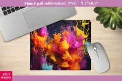 Mouse pad PNG with bright splashes, Student mouse pad Product Image 1