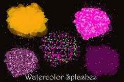 PNG Colored Watercolor Splashes, Splotches Clipart,Paint Product Image 2