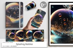 Digital Paper Splashing Bubbles Product Image 1