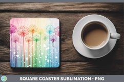 GorgeousSplat Rainbow Square Coaster design.