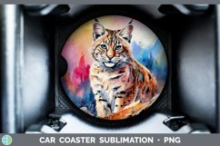 GorgeousSplat Rainbow Car Coaster design.