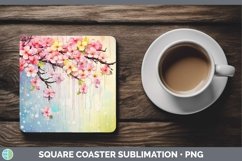 GorgeousSplat Rainbow Square Coaster design.