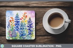 GorgeousSplat Rainbow Square Coaster design.