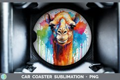 GorgeousSplat Rainbow Car Coaster design.
