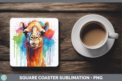 GorgeousSplat Rainbow Square Coaster design.
