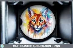 GorgeousSplat Rainbow Car Coaster design.