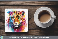 GorgeousSplat Rainbow Square Coaster design.
