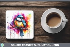 GorgeousSplat Rainbow Square Coaster design.