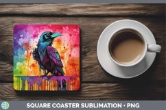 GorgeousSplat Rainbow Square Coaster design.