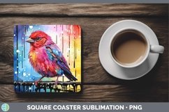 GorgeousSplat Rainbow Square Coaster design.