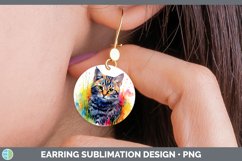 GorgeousSplat Rainbow Round Earrings design.