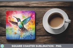 GorgeousSplat Rainbow Square Coaster design.