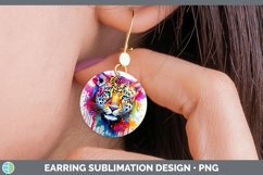 GorgeousSplat Rainbow Round Earrings design.