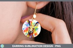 GorgeousSplat Rainbow Round Earrings design.