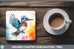 GorgeousSplat Rainbow Square Coaster design.