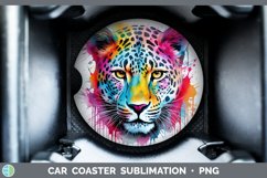 GorgeousSplat Rainbow Car Coaster design.