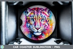 GorgeousSplat Rainbow Car Coaster design.