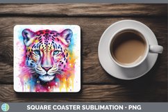 GorgeousSplat Rainbow Square Coaster design.