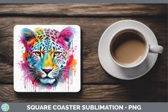 GorgeousSplat Rainbow Square Coaster design.