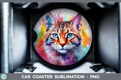 GorgeousSplat Rainbow Car Coaster design.