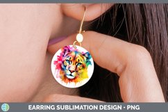 GorgeousSplat Rainbow Round Earrings design.