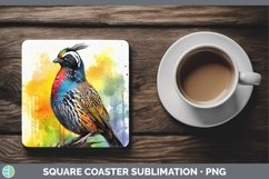 GorgeousSplat Rainbow Square Coaster design.