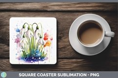 GorgeousSplat Rainbow Square Coaster design.