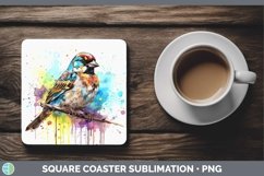 GorgeousSplat Rainbow Square Coaster design.