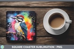 GorgeousSplat Rainbow Square Coaster design.