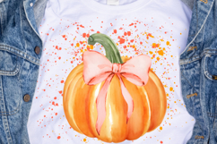 Fall Graphic Pumpkin, Pumpkin Splatter PNG, Sublimation Product Image 2