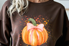 Fall Graphic Pumpkin, Pumpkin Splatter PNG, Sublimation Product Image 4