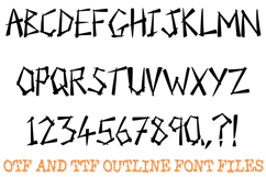 Splinter Geometric Lettering Font Hand Drawn ABC OTF Type Product Image 2
