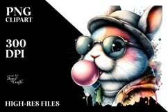 Colorful Bunny with Hat | Clipart Product Image 1