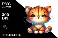 Smiling Plush Cat | Sublimation | Clipart Product Image 1