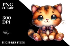 Cute Baby Plush Cat Sewed Clipart Product Image 1