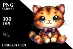 Cute Baby Plush Cat Sewed Clipart Product Image 1