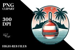 Vintage Tropical Island Beachbuoy | Sublimation | Clipart Product Image 1